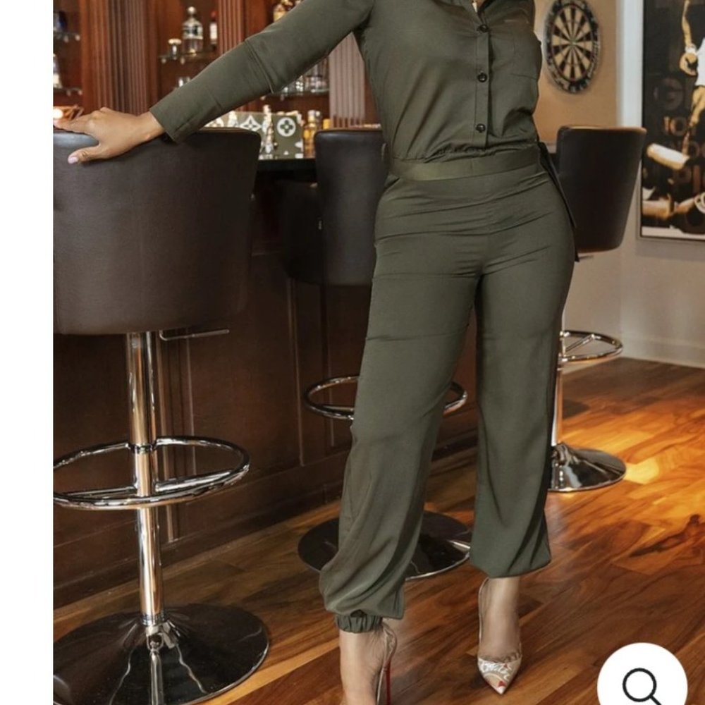 Gritty Soul green jumpsuit - Picture 3 of 3